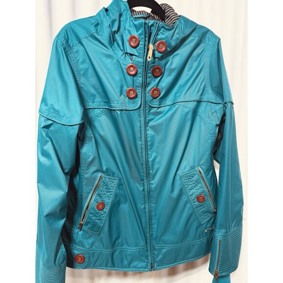 Oakley coat, Gretchen Bleiler Collection, Women Medium Red Button Detail Vintage - Picture 1 of 6